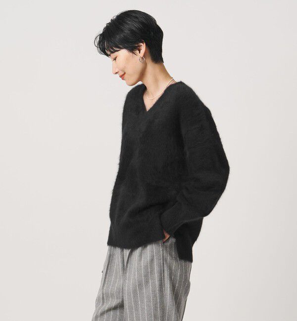 UNITED ARROWS「フォックスカシミヤ Vネック ニット」|ニット・セーター|