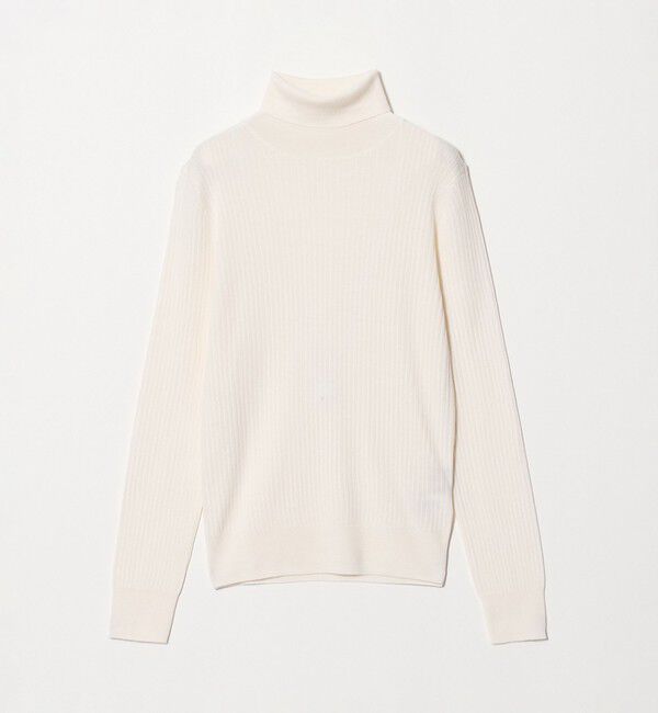 UNITED ARROWS「リブ タートルネック ニット」|ニット・セーター|WHITE