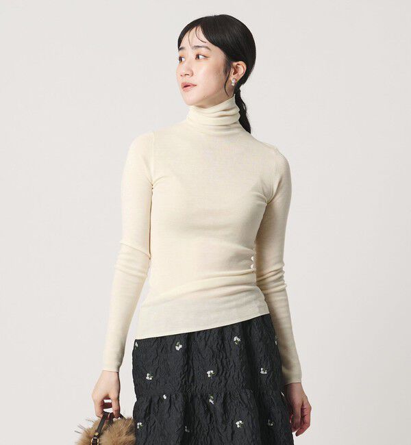 UNITED ARROWS「18G フィットリブ タートルネック ニット」|ニット・セーター|