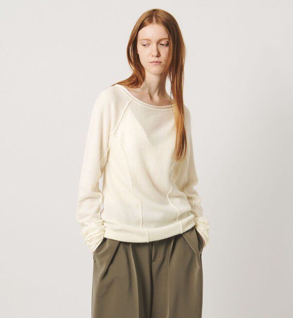 AEWEN MATOPH「＜AEWEN MATOPH＞パネル ボートネック ニット」|ニット・セーター|OFF WHITE