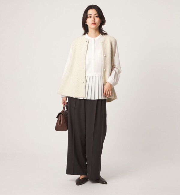 UNITED ARROWS green label relaxing「［size SHORTあり］スソ プリーツ シャツ マシンウォッシャブル 吸水速乾」|シャツ・ブラウス|
