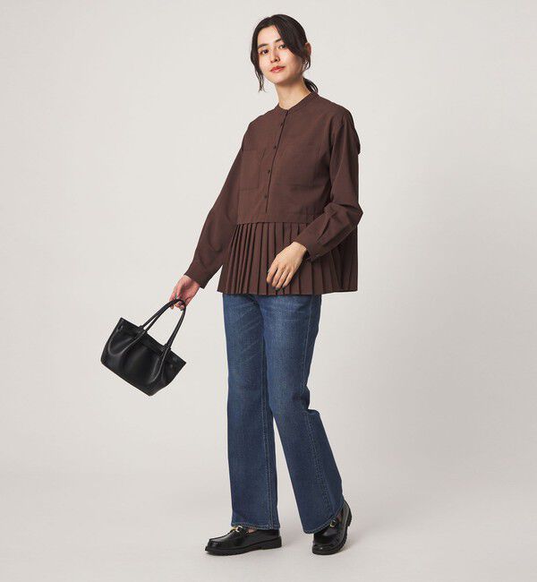 UNITED ARROWS green label relaxing「［size SHORTあり］スソ プリーツ シャツ マシンウォッシャブル 吸水速乾」|シャツ・ブラウス|