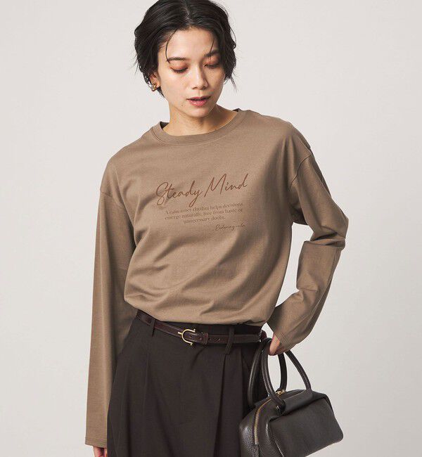 UNITED ARROWS green label relaxing「ロゴ ロングスリーブ Tシャツ」|Tシャツ・カットソー|BEIGE