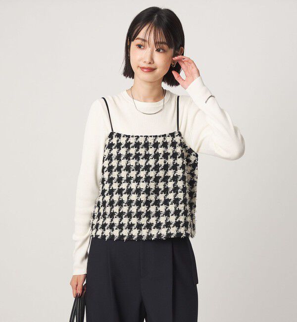 UNITED ARROWS green label relaxing「ファンシー チドリ ツイード キャミソール」|キャミソール|