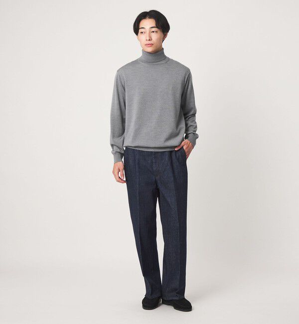 UNITED ARROWS green label relaxing「SUPER 120S ハイゲージ タートルネック ニット」|ニット・セーター|