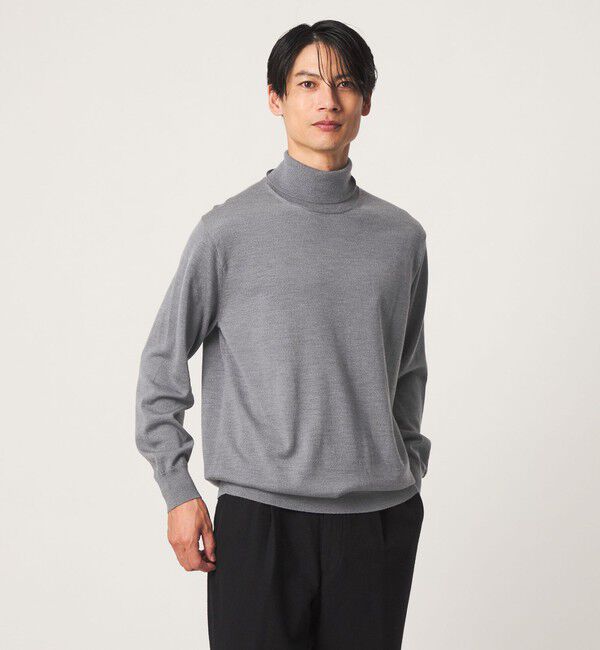 UNITED ARROWS green label relaxing「SUPER 120S ハイゲージ タートルネック ニット」|ニット・セーター|