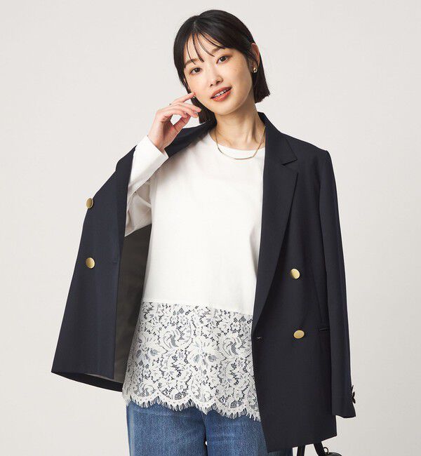 UNITED ARROWS green label relaxing「スソ レース プルオーバー カットソー」|Tシャツ・カットソー|