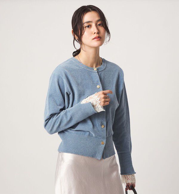 UNITED ARROWS green label relaxing「テレコ ソデ レース プルオーバー」|Tシャツ・カットソー|