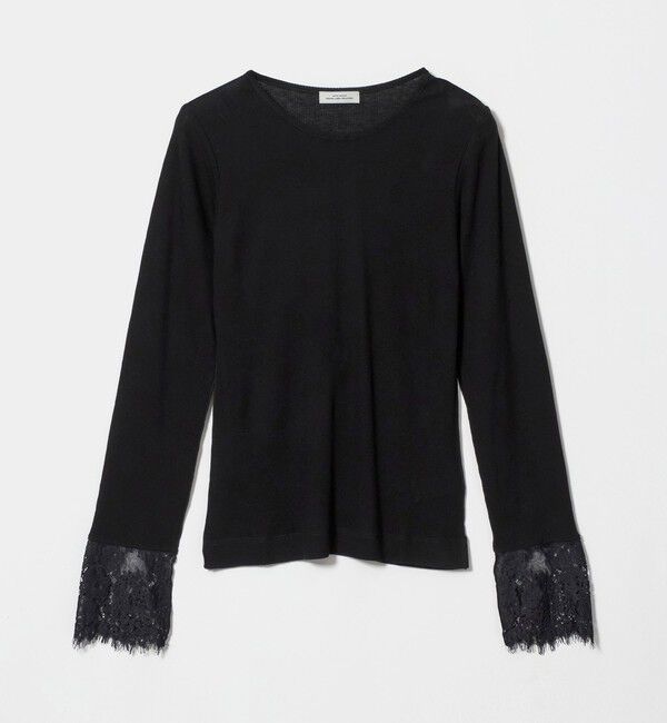 UNITED ARROWS green label relaxing「テレコ ソデ レース プルオーバー」|Tシャツ・カットソー|