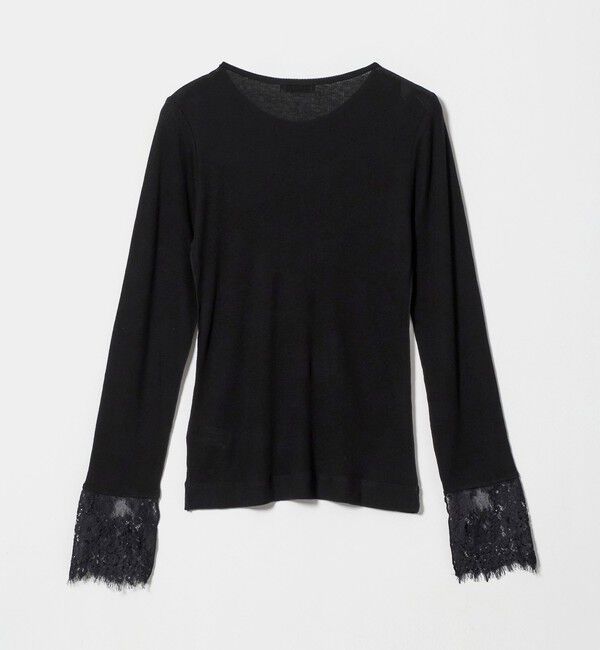 UNITED ARROWS green label relaxing「テレコ ソデ レース プルオーバー」|Tシャツ・カットソー|