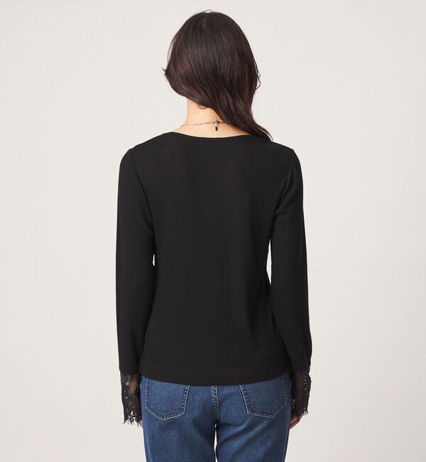 UNITED ARROWS green label relaxing「テレコ ソデ レース プルオーバー」|Tシャツ・カットソー|