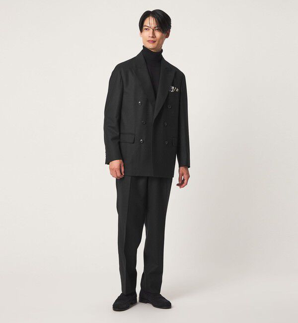 UNITED ARROWS green label relaxing「GLR CLOTH フラノ ダブルブレスト 6B R/RG セットアップジャケット」|テーラードジャケット|