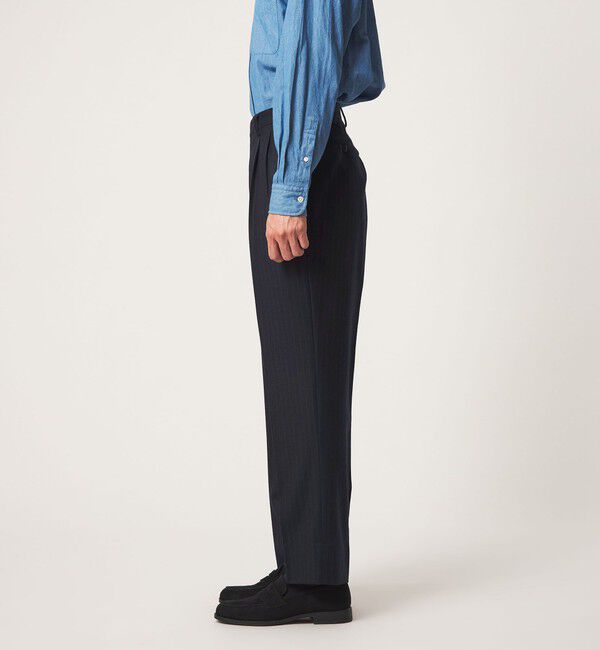 UNITED ARROWS green label relaxing「GLR CLOTH フラノ RLX/RG 2プリーツ スラックス セットアップパンツ」|スラックス|