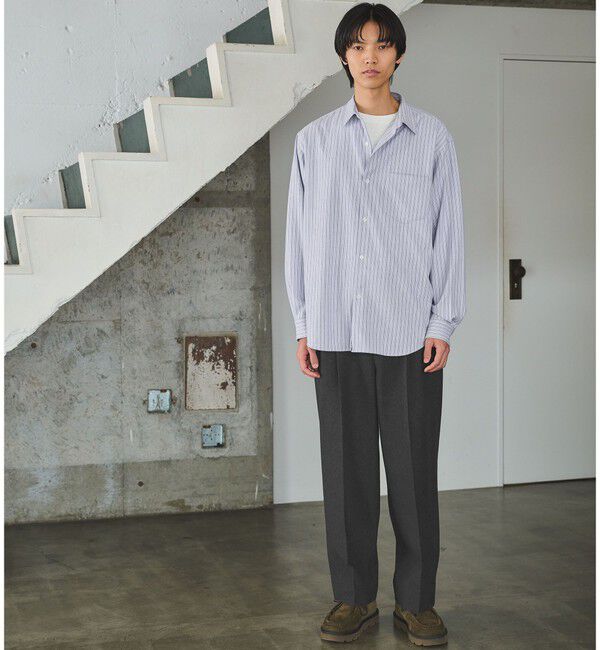 UNITED ARROWS green label relaxing「フラノ パターン ジャストルーズ 長袖 シャツ -2WAYストレッチ-」|シャツ・ブラウス|