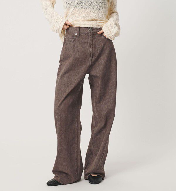 ATTISESSION「＜ATTISESSION＞WIDE DENIM 402 デニムパンツ」|チノ|DK.BROWN