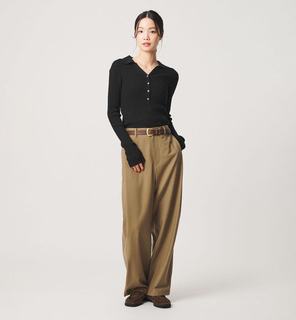 BEAUTY&YOUTH UNITED ARROWS「オーガニックコットン スキッパー  リブニットプルオーバー ウォッシャブル」|ニット・セーター|
