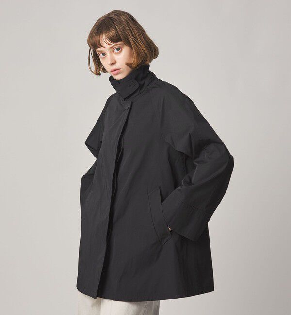 STEVEN ALAN「＜Steven Alan＞ポリエステル コットン テント ショート コート」|ステンカラーコート|BLACK