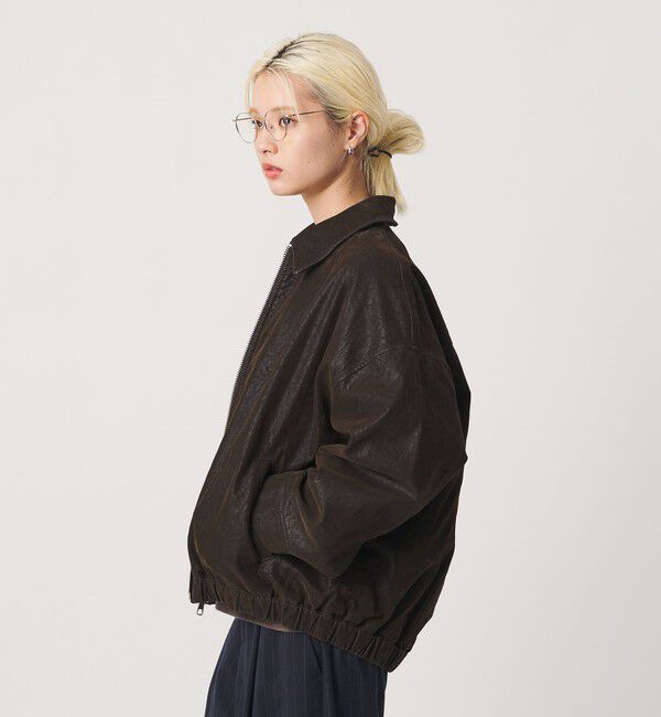 BEAUTY&YOUTH UNITED ARROWS「＜LAYAS＞レザーライク ジップ ブルゾン」|その他|