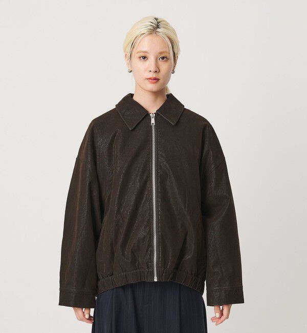 BEAUTY&YOUTH UNITED ARROWS「＜LAYAS＞レザーライク ジップ ブルゾン」|その他|