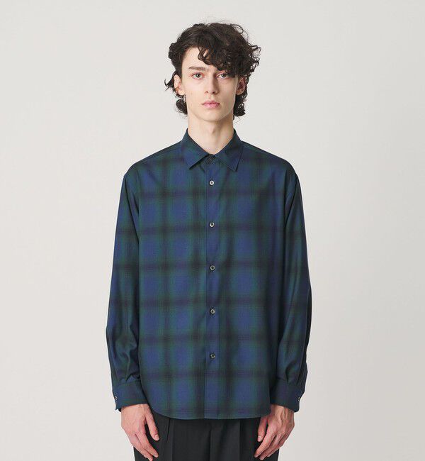 BEAUTY&YOUTH UNITED ARROWS「尾州 ウーステッド チェック レギュラー シャツ GRANDE TAPERD型 ウォッシャブル MADE IN JAPAN」|シャツ・ブラウス|