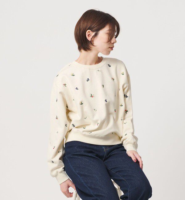 BEAUTY&YOUTH UNITED ARROWS「コットン エンブロイダリー スウェット プルオーバー」|スウェット・ジャージ|
