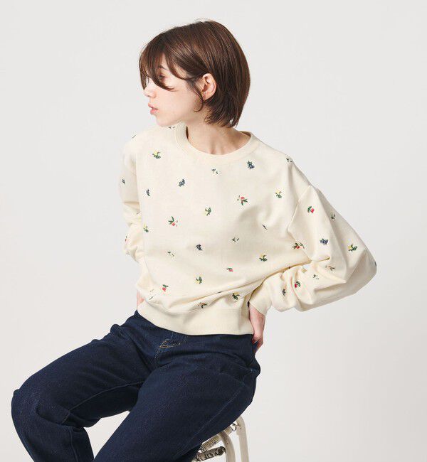 BEAUTY&YOUTH UNITED ARROWS「コットン エンブロイダリー スウェット プルオーバー」|スウェット・ジャージ|