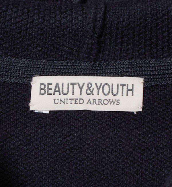 BEAUTY&YOUTH UNITED ARROWS「パフ ニット ジップアップ フード ジャケット ウォッシャブル」|カーディガン|