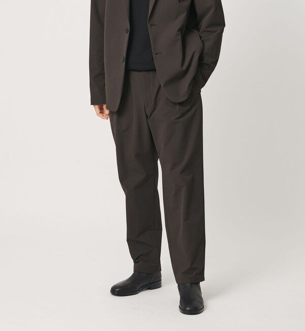 BEAUTY&YOUTH UNITED ARROWS「KOMATSU PACK URK 1プリーツ テーパード パンツ NO.9 ストレッチ セットアップ対応 裏起毛」|チノ|