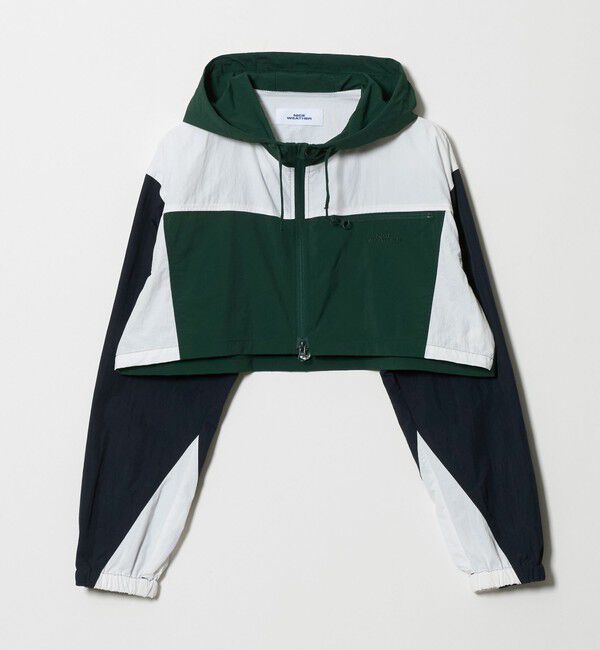 NICE WEATHER「＜NICE WEATHER＞ナイロンコンビブルゾン/グリーン」|その他|DK.GREEN