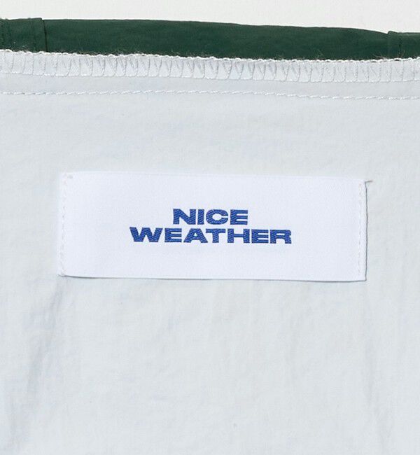 NICE WEATHER「＜NICE WEATHER＞ナイロンコンビブルゾン/グリーン」|その他|