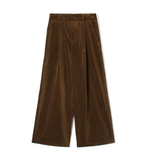 GALERIE VIE「シャンカールコットンコーデュロイ タックワイドパンツ」|その他|45 ブラウン