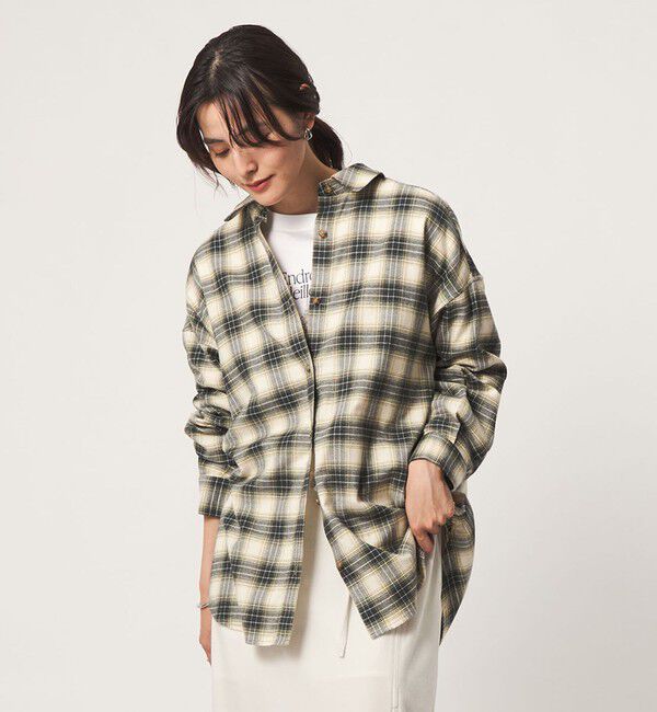 UNITED ARROWS green label relaxing「チェック ネル シャツ」|シャツ・ブラウス|OFF WHITE