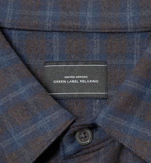 UNITED ARROWS green label relaxing「フラノ パターン ジャストルーズ 長袖 シャツ -2WAYストレッチ-」|シャツ・ブラウス|
