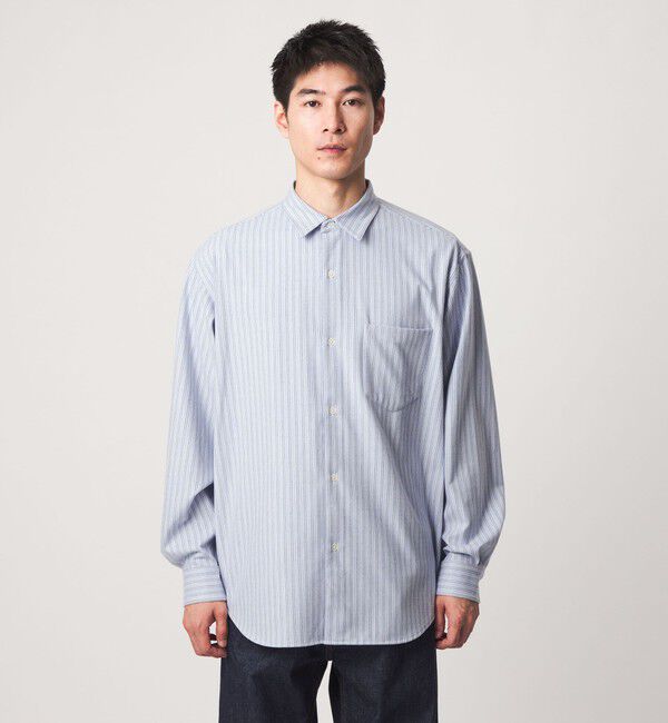 UNITED ARROWS green label relaxing「フラノ パターン ジャストルーズ 長袖 シャツ -2WAYストレッチ-」|シャツ・ブラウス|