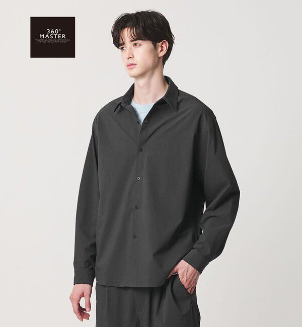 BEAUTY&YOUTH UNITED ARROWS「360&deg;MASTER ヴァーブ ロングスリーブ シャツ セットアップ対応 撥水 ストレッチ ウォッシャブル」|シャツ・ブラウス|DK.GRAY