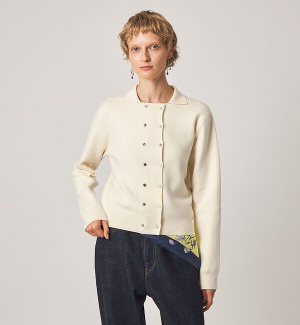 STEVEN ALAN「＜Steven Alan＞コットン カシミヤ ダブルブレステッド カーディガン」|カーディガン|OFF WHITE