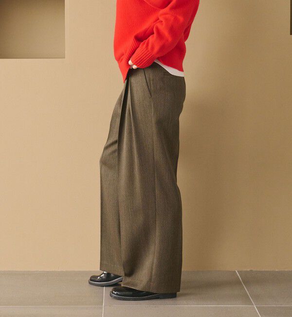 BEAUTY&YOUTH UNITED ARROWS「ツイードライク レイヤータック ワイドパンツ ウォッシャブル」|その他|