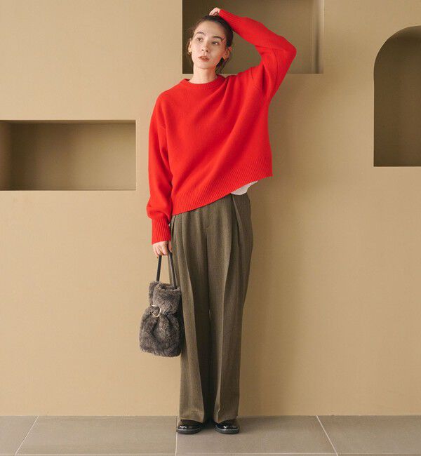 BEAUTY&YOUTH UNITED ARROWS「ツイードライク レイヤータック ワイドパンツ ウォッシャブル」|その他|