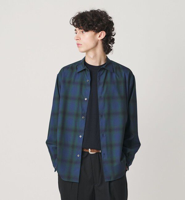 BEAUTY&YOUTH UNITED ARROWS「尾州 ウーステッド チェック レギュラー シャツ GRANDE TAPERD型 ウォッシャブル MADE IN JAPAN」|シャツ・ブラウス|