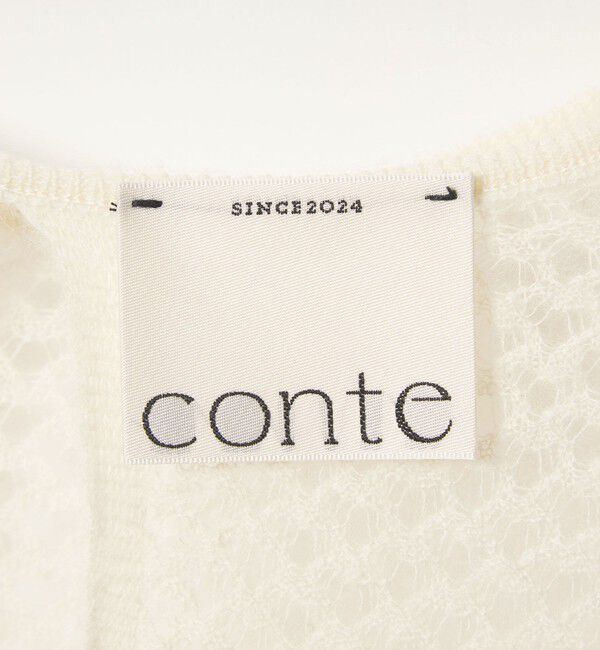 conte「＜conte＞シアー バックスリット ニット」|ニット・セーター|