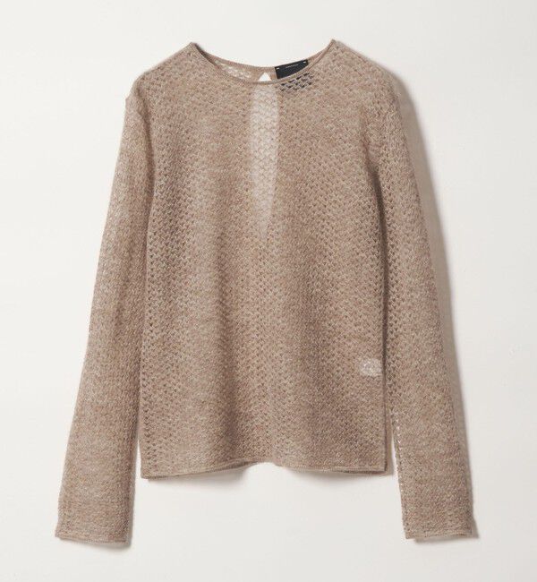 conte「＜conte＞シアー バックスリット ニット」|ニット・セーター|BEIGE