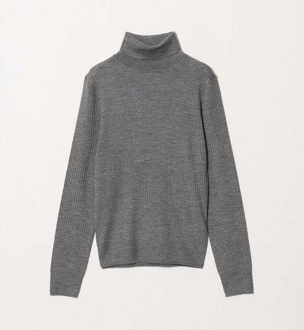 UNITED ARROWS「リブ タートルネック ニット」|ニット・セーター|MD.GRAY