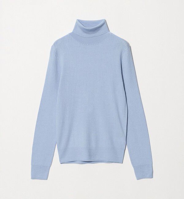 UNITED ARROWS「リブ タートルネック ニット」|ニット・セーター|LT.BLUE