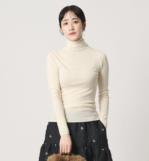 UNITED ARROWS「18G フィットリブ タートルネック ニット」|ニット・セーター|