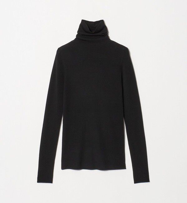 UNITED ARROWS「18G フィットリブ タートルネック ニット」|ニット・セーター|BLACK
