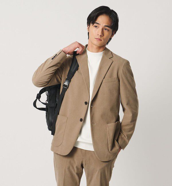 UNITED ARROWS「ライト コーデュロイ シングル 2ボタン テーラードジャケット UA COZY ウォッシャブル ヨコストレッチ」|テーラードジャケット|