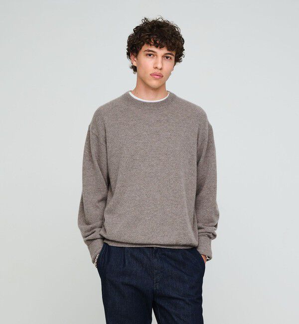 UNITED ARROWS green label relaxing「FINE BASIC カシミヤ クルーネック ニット」|ニット・セーター|