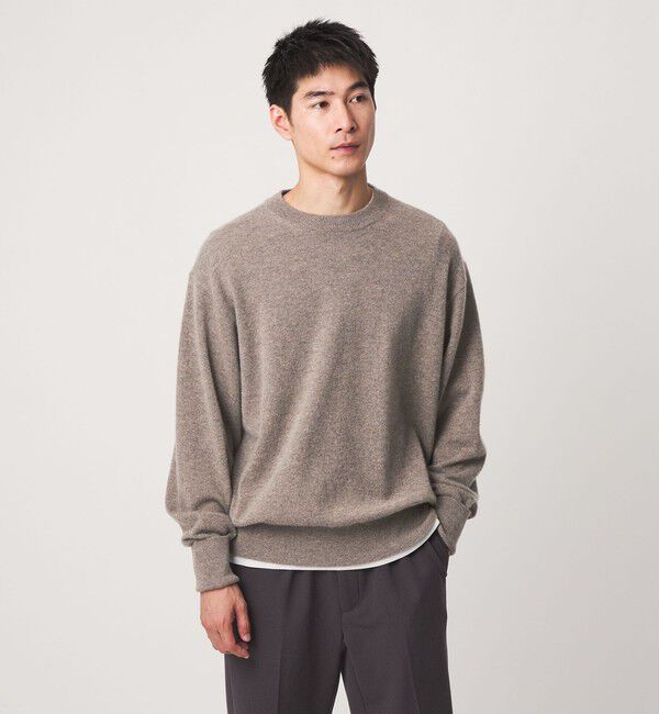 UNITED ARROWS green label relaxing「FINE BASIC カシミヤ クルーネック ニット」|ニット・セーター|