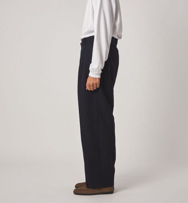 STEVEN ALAN「＜Steven Alan＞ ブラッシュド フランネル インツープリーツ ドレス トラウザーズ II」|スラックス|