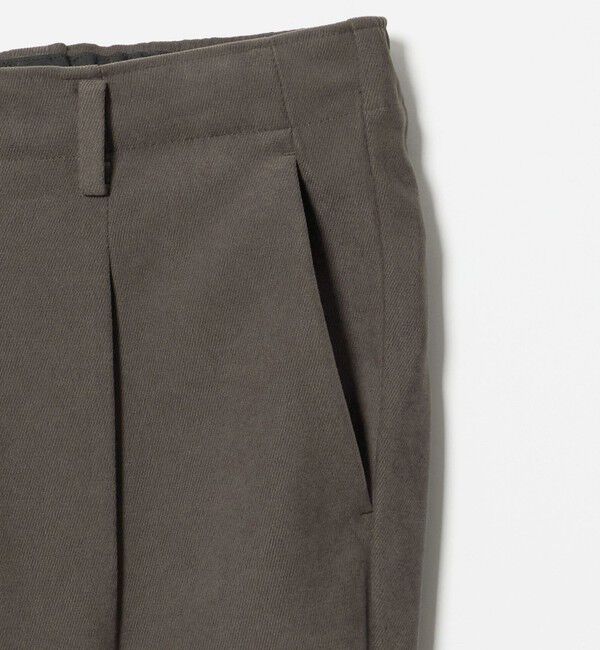 BEAUTY&YOUTH UNITED ARROWS「ブラッシュド ツイル 1プリーツ テーパード パンツ NO.5 セットアップ対応 ヨコストレッチ」|チノ|